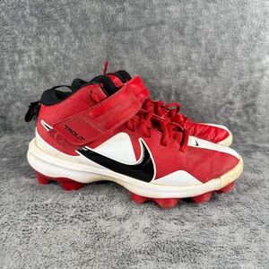 Nike Kids Force Trout 7 Pro 4Y High Top Lace Up Velcro Baseball Cleat